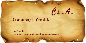 Csepregi Anett névjegykártya