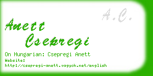 anett csepregi business card